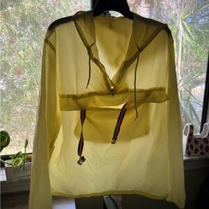 Champion Yellow Hooded Pullover Windbreaker